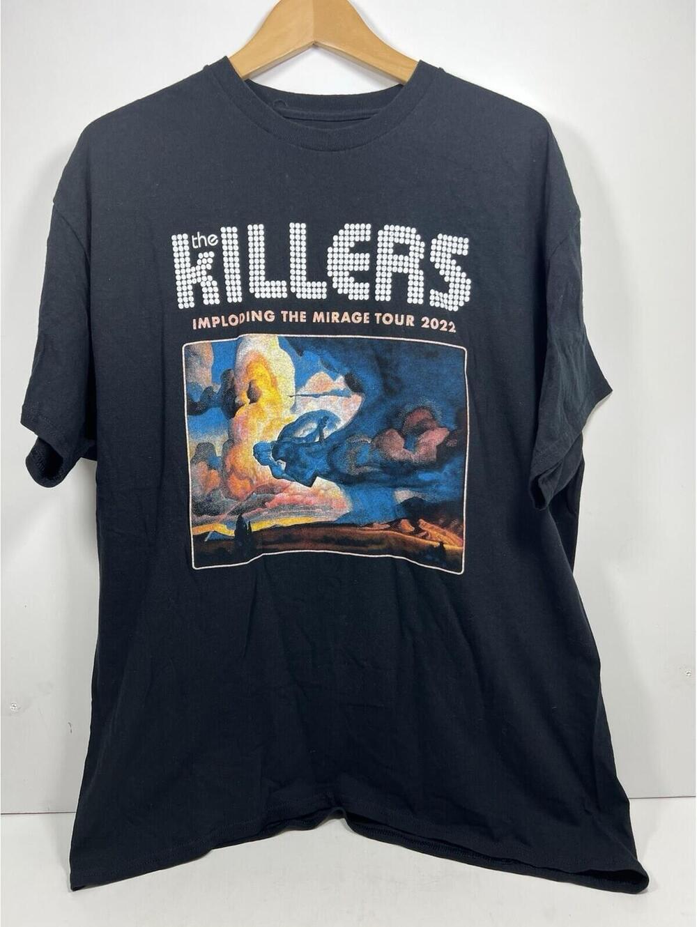 The Killers Imploding The Mirage Tour Dbl Sided Black Shirt 2022 Sz XL